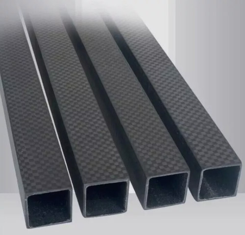 1pz tubo quadrato fibra di - quadrato, in